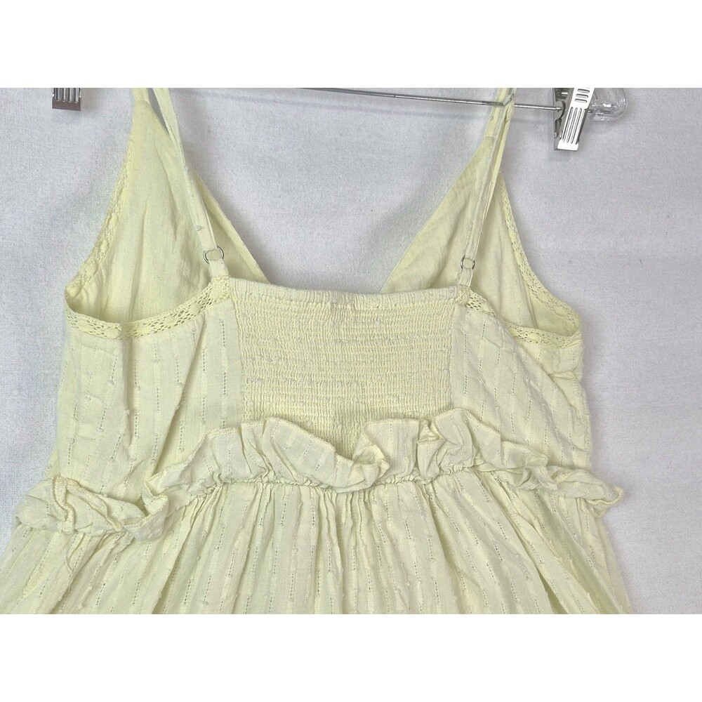 Free People Women Butter Yellow Sundress Tiered Boho Maxi Cottagecore Dress READ - Picture 8 of 9